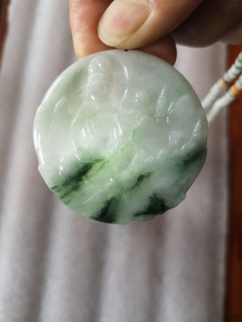 古玩玉器觀音牌子拍賣，當前價格680元