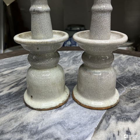 古玩陶瓷哥釉燭臺拍賣,當前價格4600元