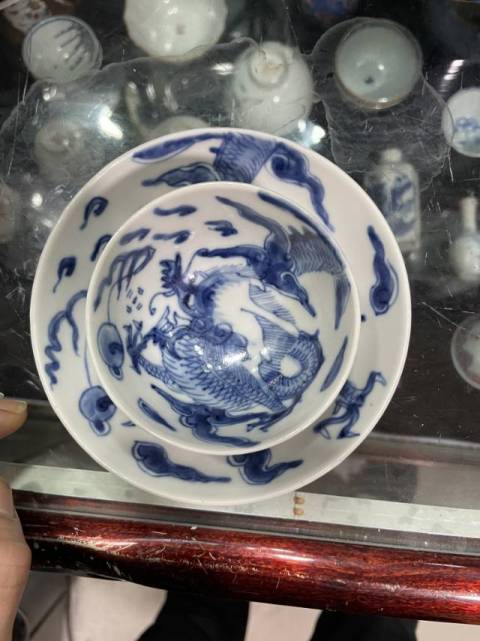 古玩陶瓷過墻龍紋杯拍賣，當(dāng)前價(jià)格9800元