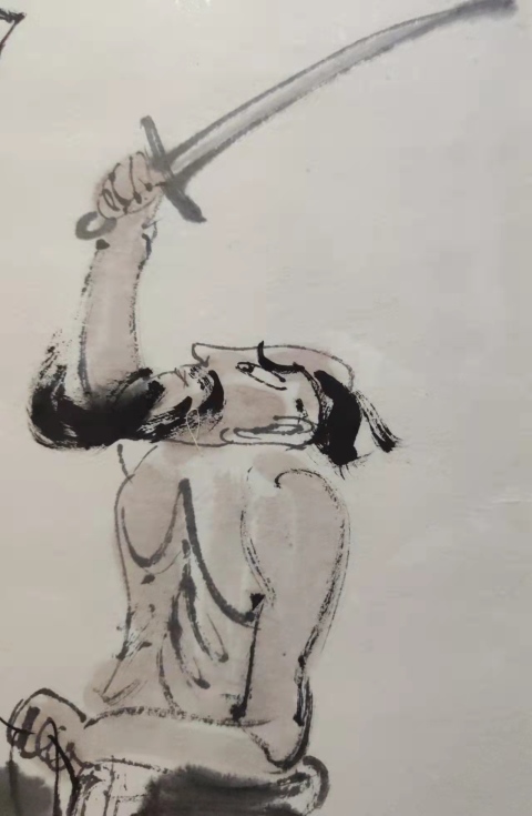 古玩字畫中美協會員胡連江解牌關帶相框拍賣,當前價格1988元