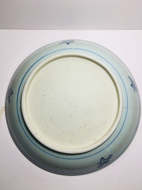 古玩陶瓷精品壽字紋青花大盤拍賣,當前價格2888元