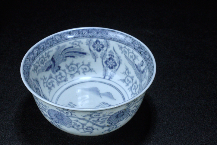 古玩陶瓷青花飛鳳紋大碗  （日本）拍賣(mài)，當(dāng)前價(jià)格888元