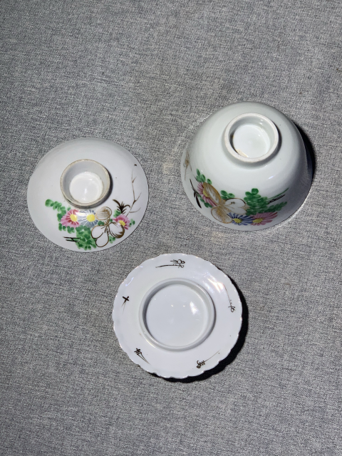 古玩陶瓷民國彩繪花卉紋蓋杯拍賣,當前價格1680元