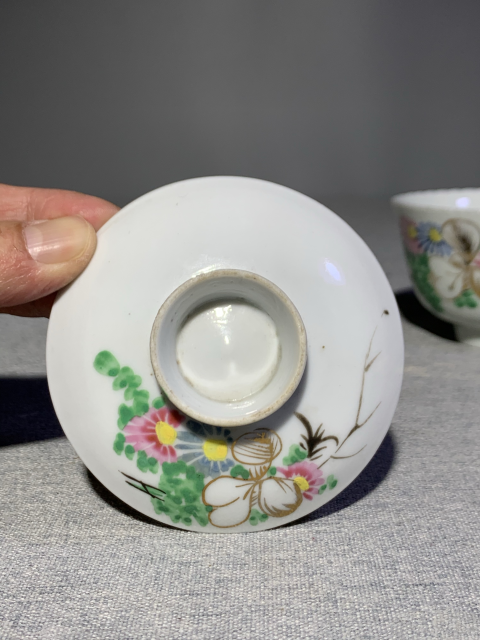古玩陶瓷民國彩繪花卉紋蓋杯拍賣,當前價格1680元