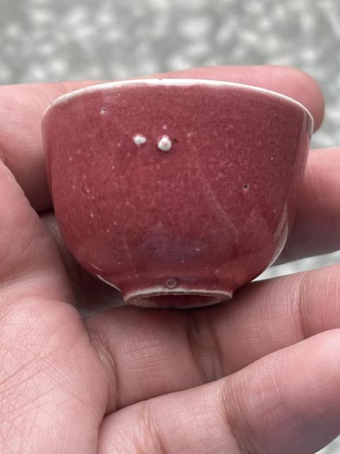 古玩陶瓷紅釉杯拍賣,當(dāng)前價(jià)格380元