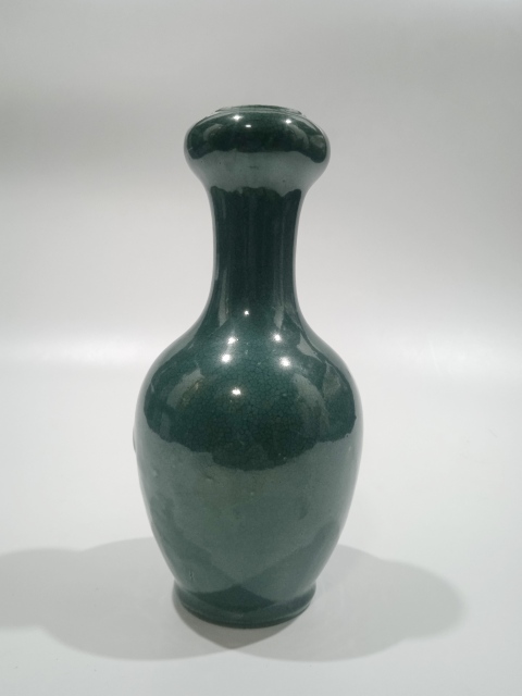 古玩陶瓷精品造型綠哥釉洗口瓶拍賣，當前價格0元
