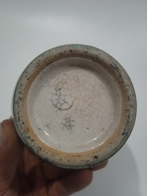 古玩陶瓷精品造型綠哥釉洗口瓶拍賣，當前價格0元