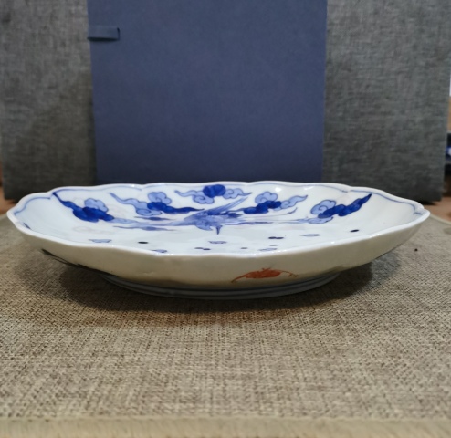 古玩陶瓷【吉祥招財】晚清青花吉祥招財盤拍賣，當前價格1160元