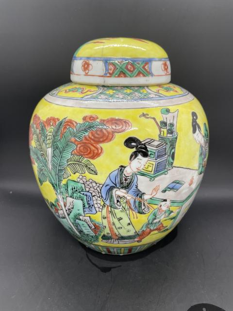 古玩陶瓷人物紋五彩罐拍賣,當前價格5888元