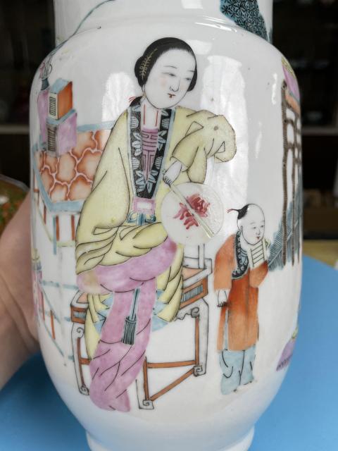 古玩陶瓷粉彩博古人物詩文狀罐拍賣，當前價格4800元