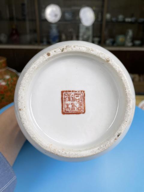 古玩陶瓷粉彩博古人物詩文狀罐拍賣，當前價格4800元