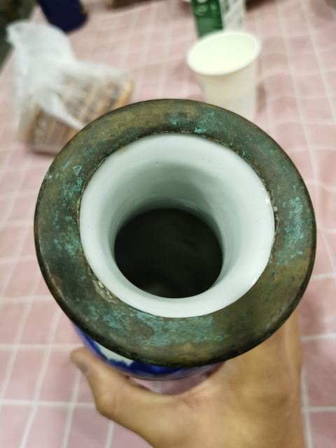 古玩陶瓷青花風景紋瓶拍賣，當前價格1600元