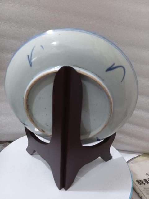 古玩陶瓷團鶴樓臺亭閣山水紋青花盤拍賣,當前價格2288元