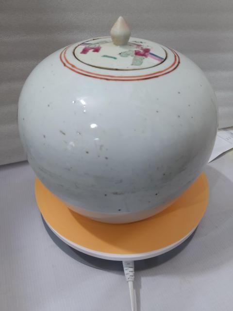 古玩陶瓷人物紋粉彩西瓜罐拍賣，當前價格6888元