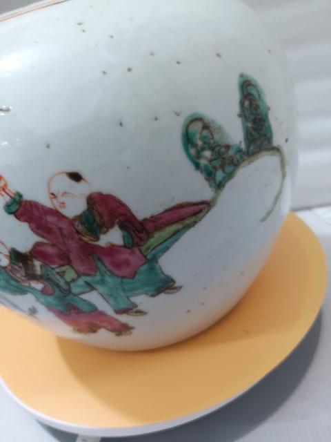 古玩陶瓷人物紋粉彩西瓜罐拍賣，當前價格6888元