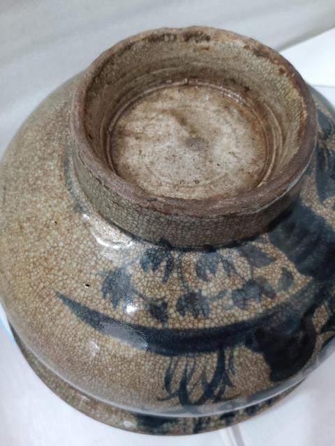 古玩陶瓷清中早·青花風(fēng)景花卉紋香爐真品鑒賞圖
