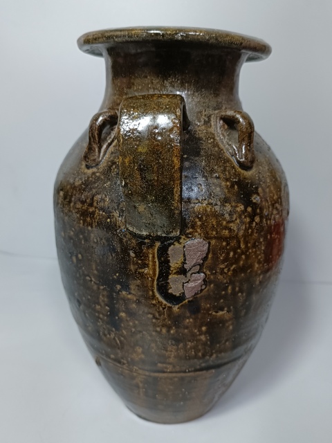 古玩陶瓷明代?褐釉大執壺拍賣，當前價格726元