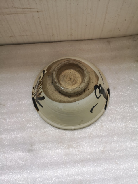 古玩陶瓷磁州窯福壽字紋碗拍賣，當前價格298元
