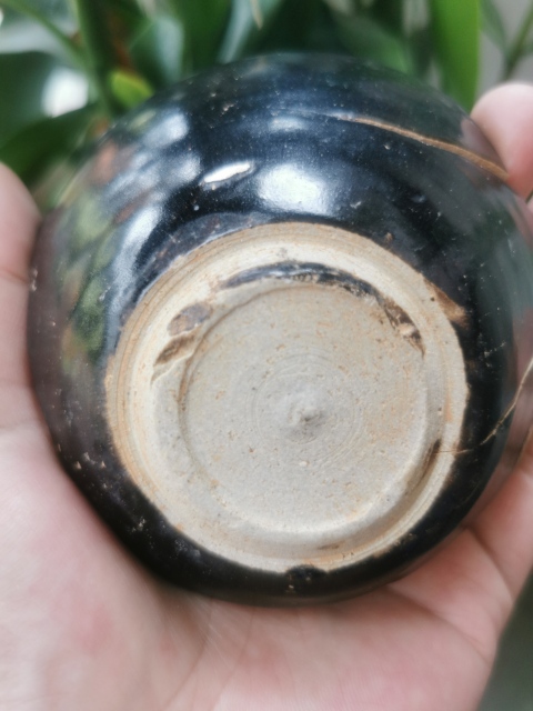 古玩陶瓷吉州窯木葉紋盞標本(黑美人)拍賣,當前價格450元