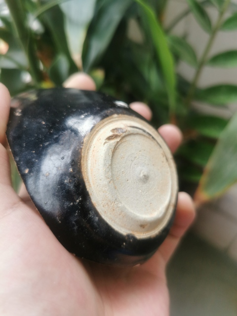 古玩陶瓷吉州窯木葉紋盞標本(黑美人)拍賣,當前價格450元