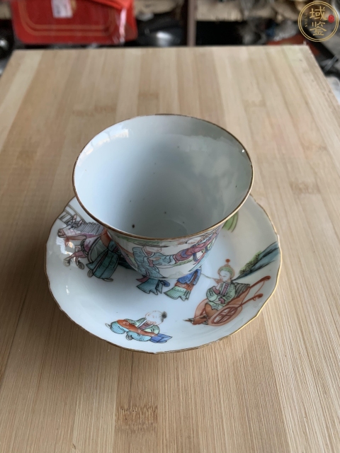 古玩陶瓷粉彩西廂記杯碟拍賣,當前價格16888元