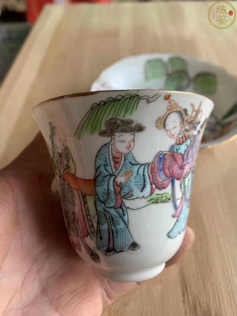 古玩陶瓷粉彩西廂記杯碟拍賣,當前價格16888元