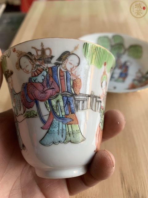 古玩陶瓷粉彩西廂記杯碟拍賣,當前價格16888元