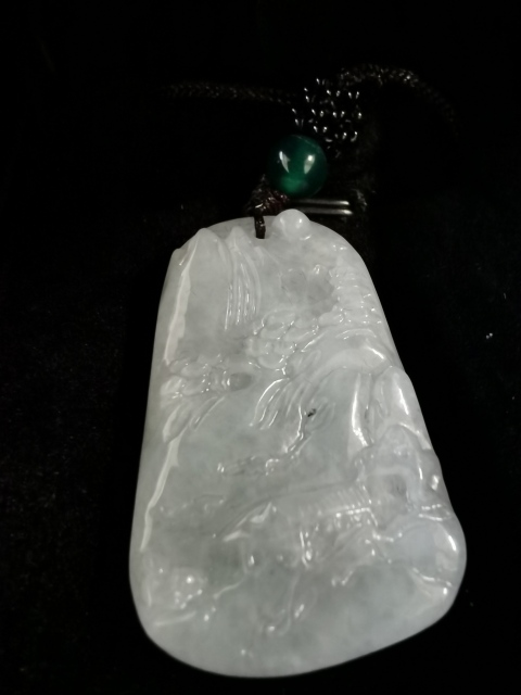 古玩玉器翡翠山水掛件拍賣,當(dāng)前價(jià)格300元