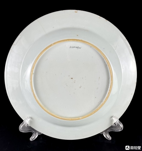 古玩陶瓷清乾隆折枝花卉紋款青花盤拍賣，當前價格1999元