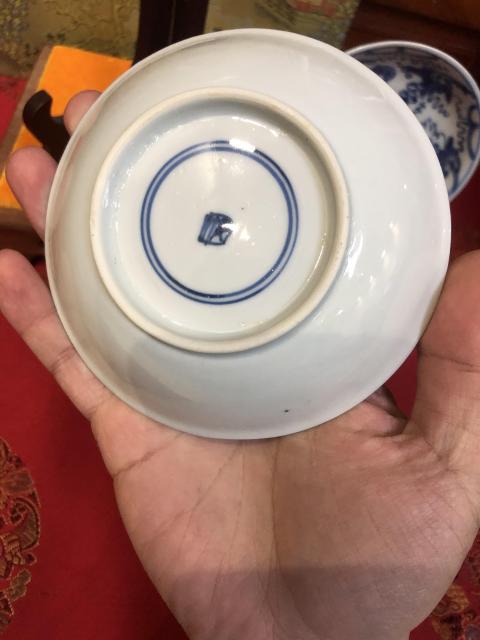 古玩陶瓷康熙青花松鼠葡萄紋賞盤一對拍賣,當前價格1880元