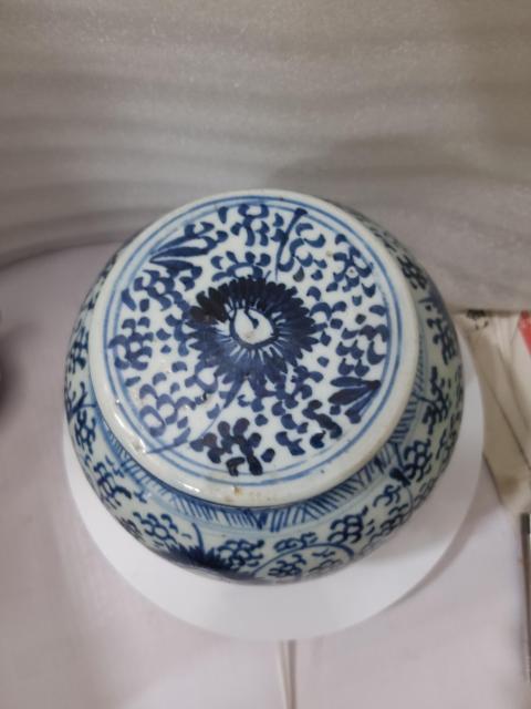 古玩陶瓷花卉紋青花罐拍賣,當前價格1888元