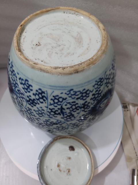 古玩陶瓷花卉紋青花罐拍賣,當前價格1888元