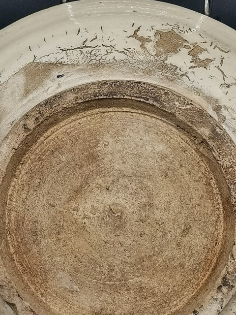 古玩陶瓷元明花卉紋磁州窯盤拍賣,當前價格290元