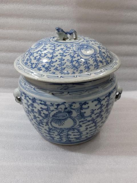 古玩陶瓷纏枝花卉紋四系粥罐拍賣，當(dāng)前價(jià)格2880元