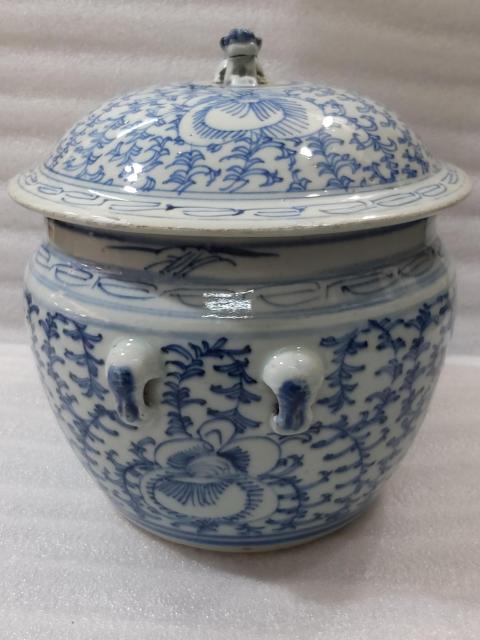 古玩陶瓷纏枝花卉紋四系粥罐拍賣，當(dāng)前價(jià)格2880元