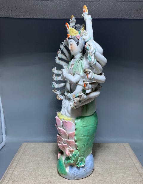 古玩陶瓷千手觀音佛像拍賣,當前價格1288元