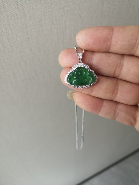 古玩玉器翡翠彌勒拍賣,當前價格450元