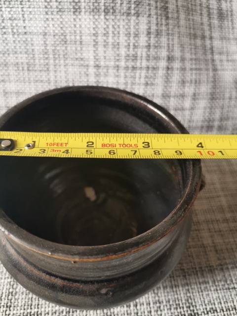 古玩陶瓷元代，磁州窯，窯變黑釉雙系罐拍賣，當前價格2222元