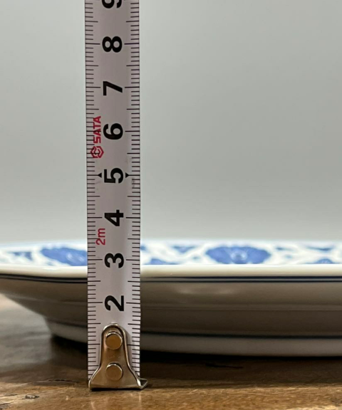 古玩陶瓷景德鎮制款花卉紋青花盤拍賣,當前價格50元