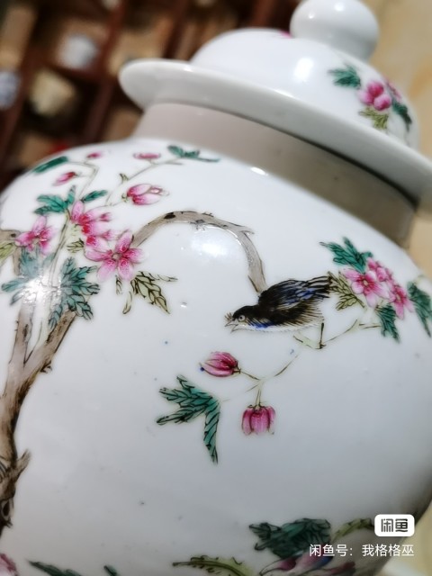 域鉴古玩】洪宪年制款花鸟纹粉彩将军罐鉴定结果_洪宪年制款花鸟