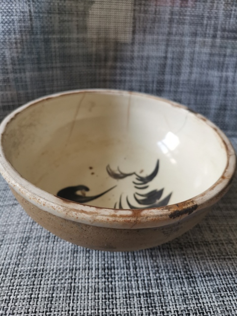 古玩陶瓷金元，扒村窯花卉紋碗拍賣，當前價格2222元