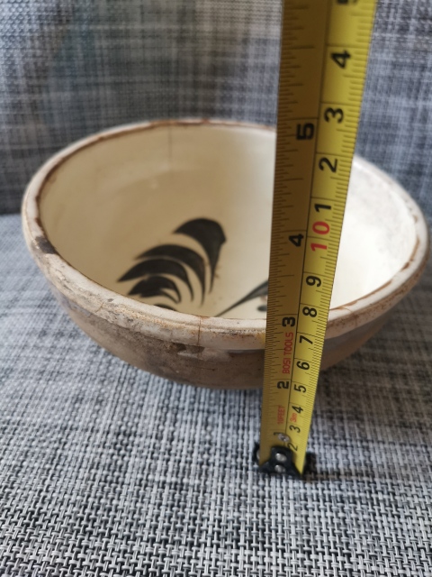 古玩陶瓷金元，扒村窯花卉紋碗拍賣，當前價格2222元