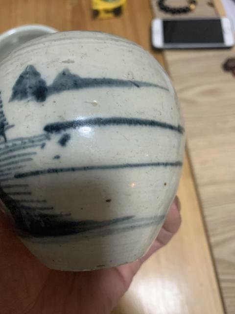 古玩陶瓷青花山水紋罐拍賣，當(dāng)前價格1222元