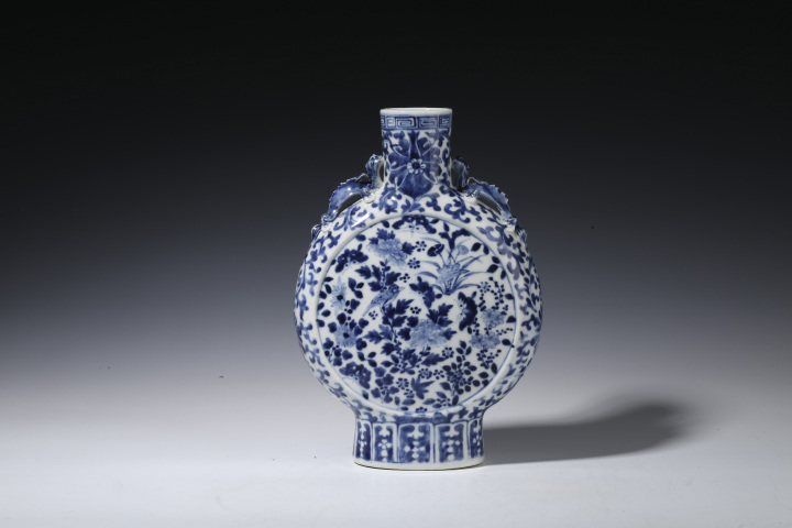 域鉴古玩】清光绪·青花花鸟纹抱月瓶鉴定结果_清光绪·青花花鸟纹