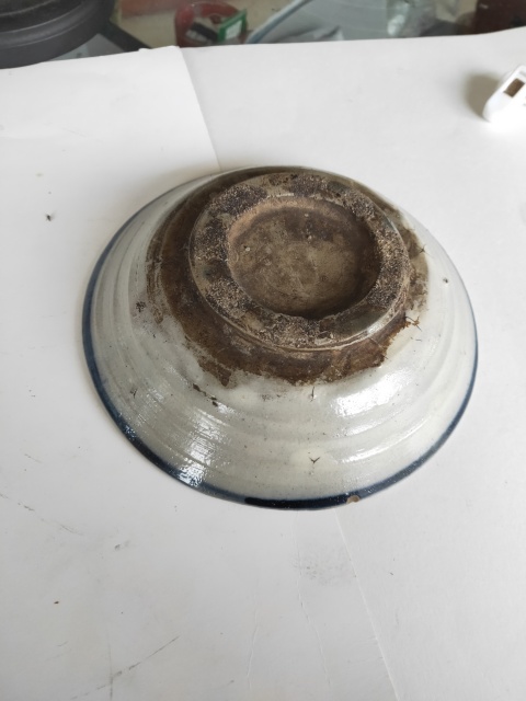 古玩陶瓷清早期磁州窯青花花卉紋盤拍賣,當前價格180元