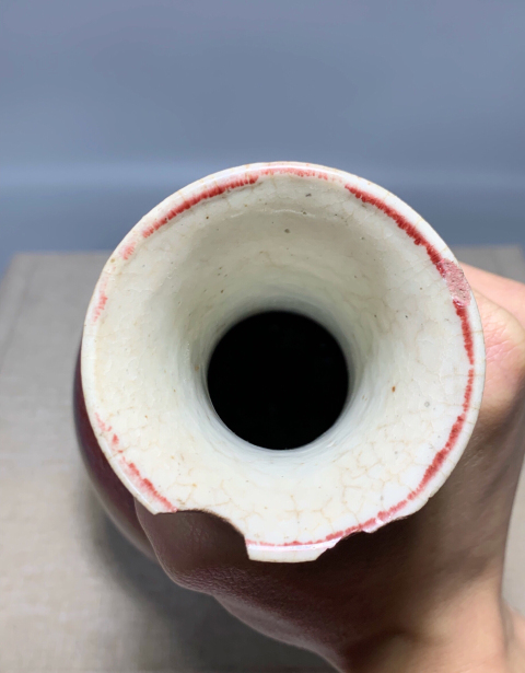 古玩陶瓷(清代精品)郎窯紅釉賞瓶拍賣,當前價格25888元