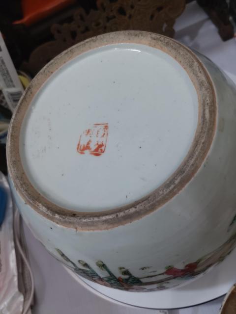 古玩陶瓷清代晚期粉彩麒麟送子圖蓋罐拍賣,當前價格2888元