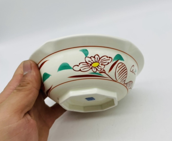 古玩陶瓷花卉紋五彩碗拍賣，當前價格150元
