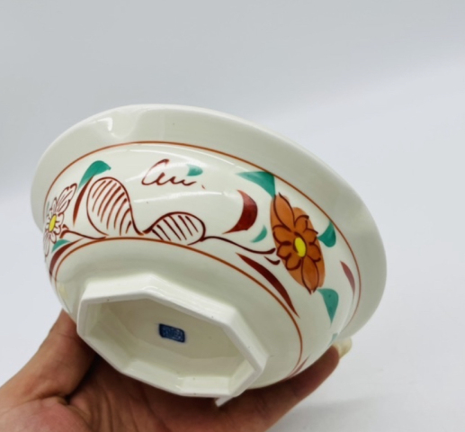 古玩陶瓷花卉紋五彩碗拍賣，當前價格150元