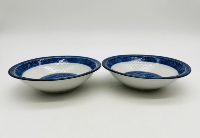 古玩陶瓷青花花鳥紋印花碗拍賣,當前價格160元